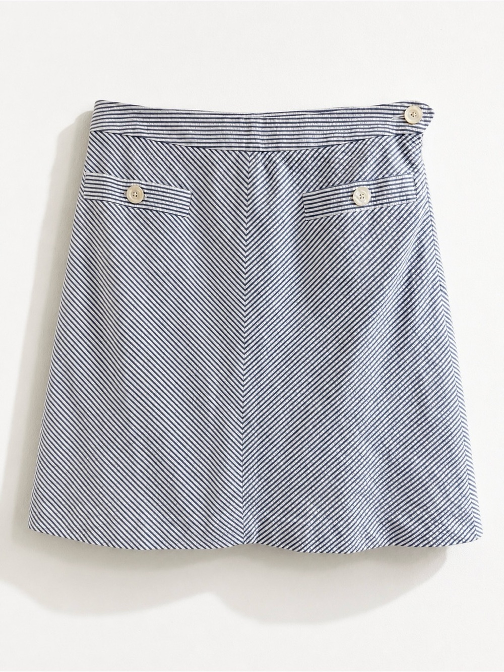 Brooks Brothers Seersucker Chevron Striped A-Line Skirt - Size 6